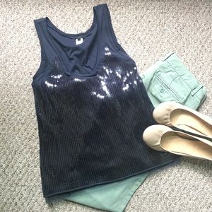 Collection Tissue Sequin Tank